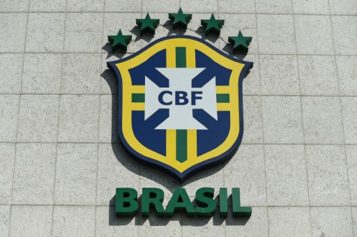 Logo induk sepak bola Brasil (CBF). (YASUYOSHI CHIBA / AFP)