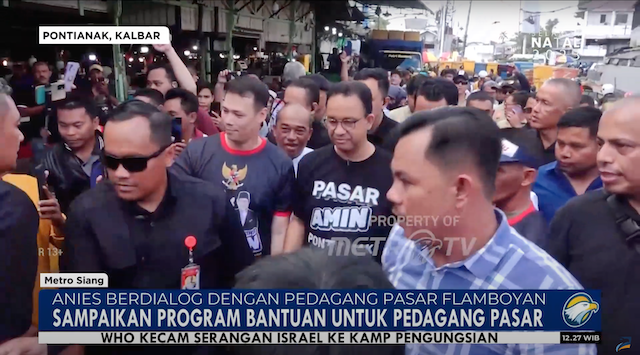 Anies Baswedan Kunjungi Pasar Flamboyan Pontianak, Janjikan 3 Program untuk Para Pedagang