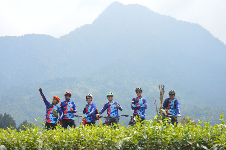 Gowes Cianten-Cisalada, Nikmati Kesejukan Kebun Teh hingga Keindahan Sawah Terasering