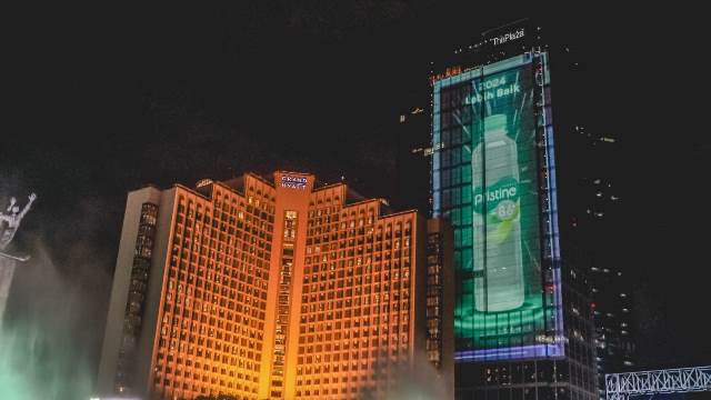 Malam tahun baru berkelas dunia dengan drone dukungan dari Pristine8.6+ (Foto: Dok. Istimewa)