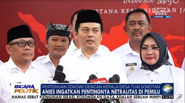Jokowi Kumpulkan Aparat Desa saat Masa Kampanye, Ini Komentar Anies dan Ganjar