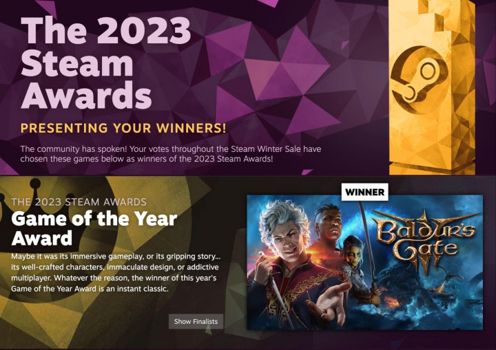 Baldur’s Gate 3 Kembali Sabet Gelar Game of the Year di Steam