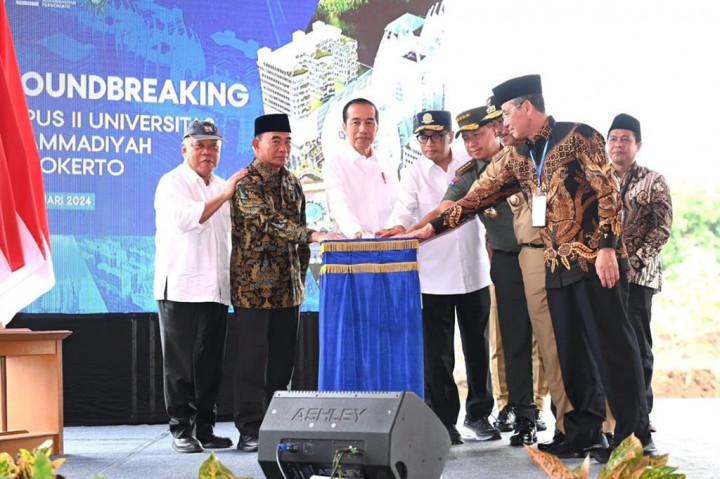 Jokowi Groundbreaking Kampus II Universitas Muhammadiyah Purwokerto