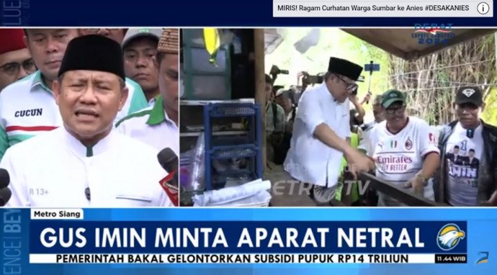 Gus Imin Kembali Ingatkan Aparat Harus Netral dalam Pilpres 2024