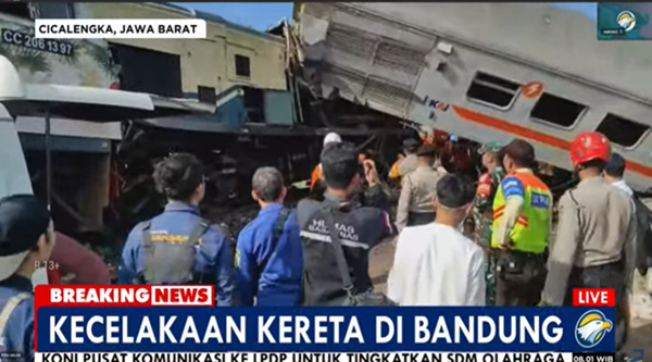 PT KAI Rekayasa Lalu Lintas Usai Kecelakaan di Cicalengka Bandung