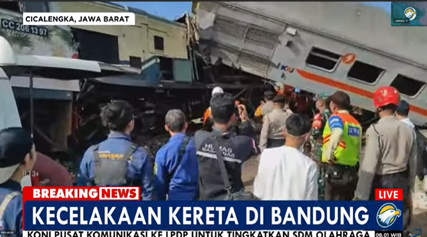 Update, Polda Jabar Sebut Korban Kecelakaan Kereta Jadi 3 Orang