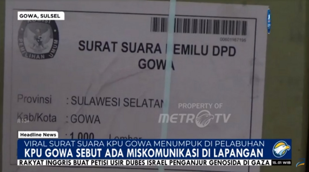 KPU Gowa Ungkap Alasan Ribuan Surat Suara Menumpuk di Pelabuhan Makassar