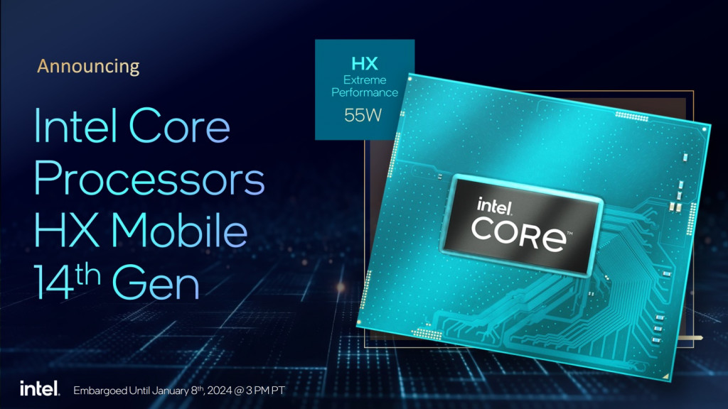 Prosesor Intel Core HX Series Generasi ke-14 untuk mobile alias laptop gaming.