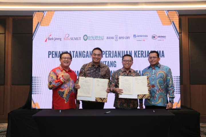 Askrindo Teken Kerja Sama Penjaminan Kredit Usaha Alsintan dengan 4 BPD