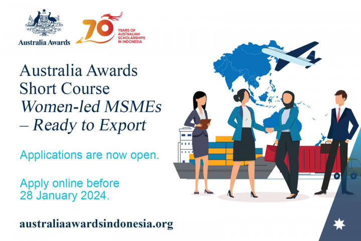 Australia Awards Buka Kesempatan Perempuan Pemilik UMKM Belajar Soal Ekspor, Cek Infonya