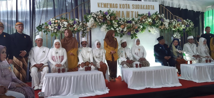 Unik, Nikah Massal di Solo Digelar Guna Cegah Stunting