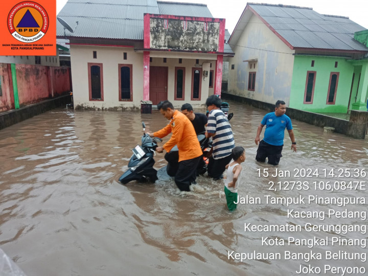 Banjir di Kota Pangkalpinang Rendam 458 Rumah