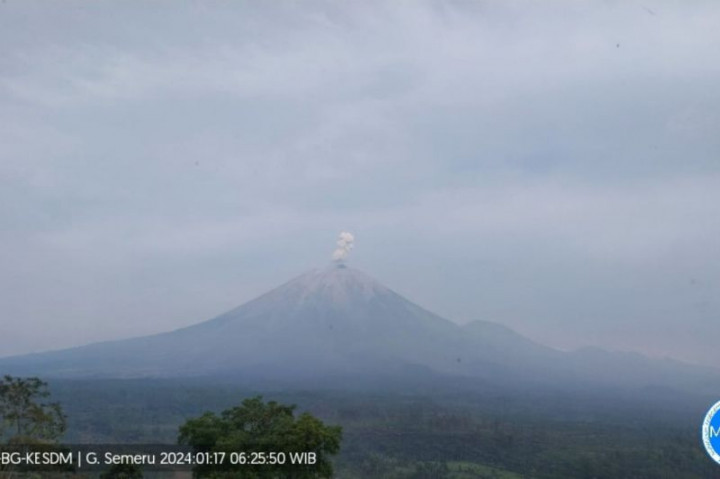 Gunung Semeru Erupsi Lontarkan Abu Vulkanik Setinggi 600 Meter