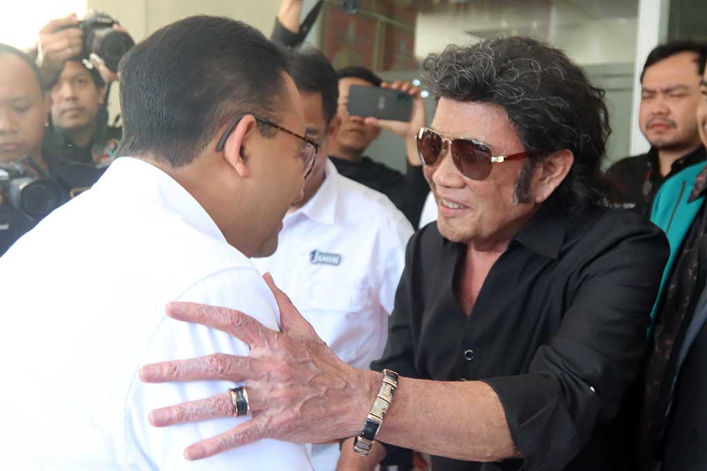 Momen Anies Baswedan Bertemu Rhoma Irama