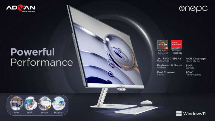 Advan One PC Anyar Pakai AMD Ryzen 5