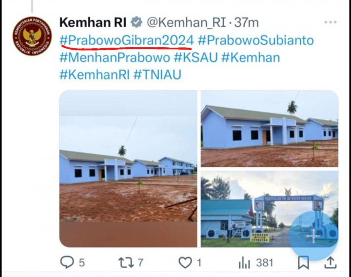 Medsos Kemhan Unggah #PrabowoGibran2024, Anies: Kalau Tak Disanksi Berarti Dilegalkan