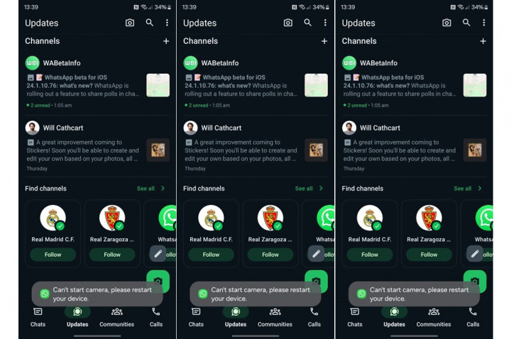 Update Beta Terbaru WhatsApp Perbaiki Bug Kamera Utama