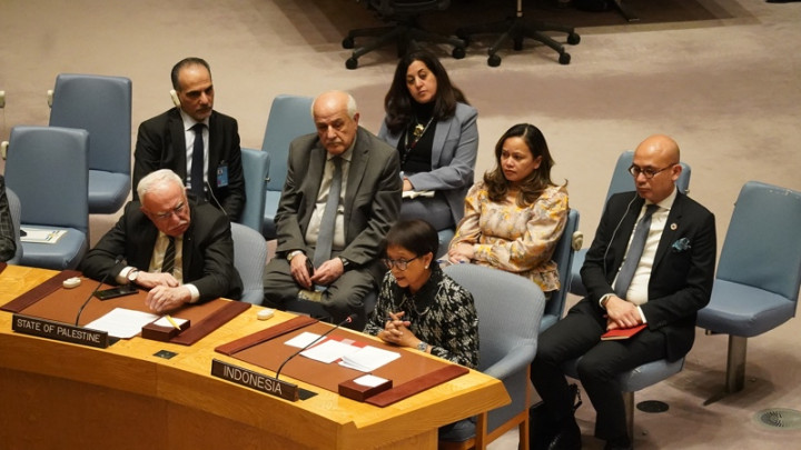 Foreign Minister Retno Condemn UN's inability to Stop the War in Gaza