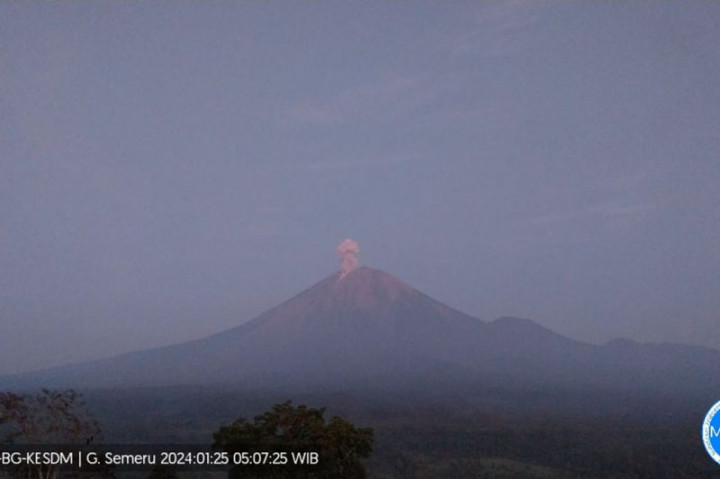 Gunung Semeru Kembali Erupsi dengan Tinggi Letusan 900 Meter