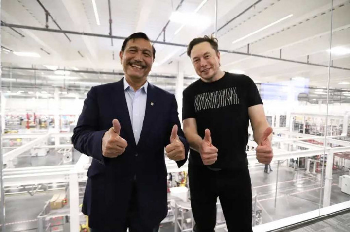 Luhut Sanggah Pernyataan Tom Lembong Perihal Tesla Tak Pakai Baterai Nikel