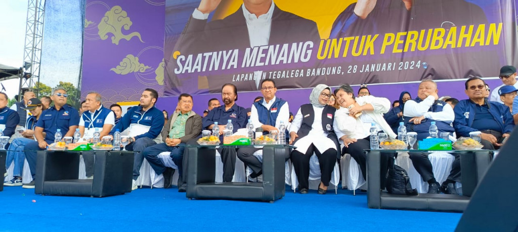 Surya Paloh dan JK Dampingi Kampanye Akbar Anies Baswedan di Bandung