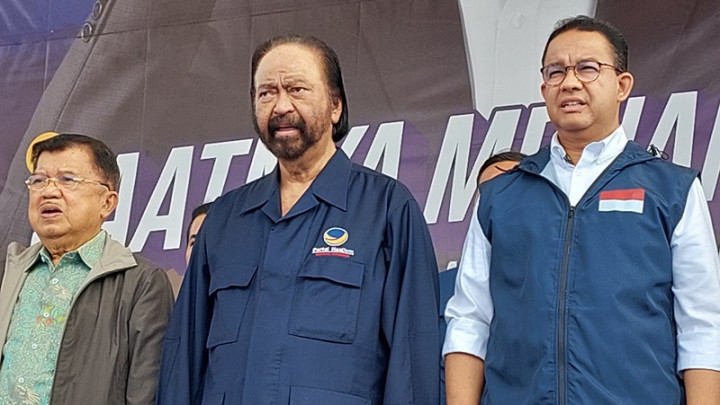 Surya Paloh dan Jusuf Kalla Hadiri Kampanye Akbar di Bandung, Anies: Mereka Orang Cerdik
