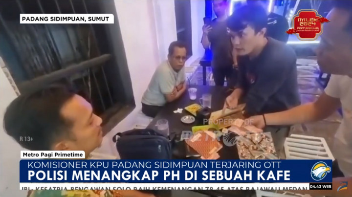 Komisioner KPUD Padangsidimpuan Kena OTT karena Diduga Peras Caleg