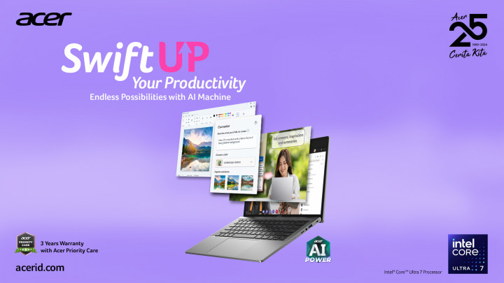 Acer Bawa Intel Core Ultra ke Indonesia di Swift Go 14 AI Terbaru