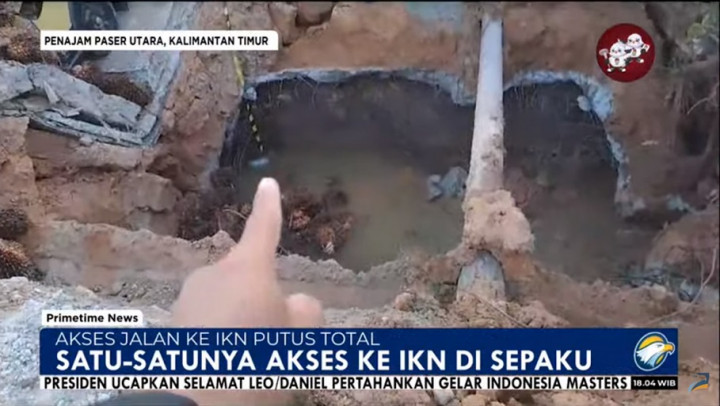 Satu-satunya Akses Menuju IKN Nusantara via Sepaku Terputus