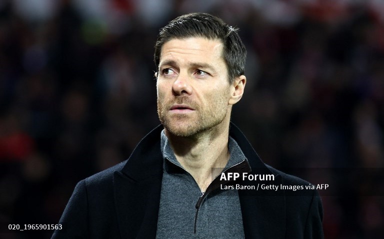 Pelatih Bayer Leverkusen, Xabi Alonso (AFP/Lars Baron)