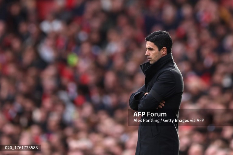 Pelatih Arsenal, Mikel Arteta (AFP/Alex Pantling)
