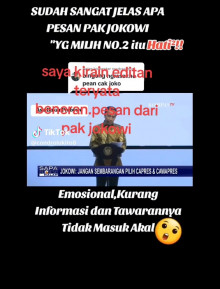 [Cek Fakta] Jokowi Beri Pesan Hati-Hati Pilih Nomor 2, Ini Faktanya