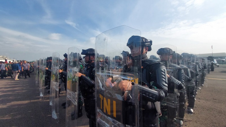 Kondisi Normal, Polri Pegang Kendali 446.219 Prajurit TNI dalam Pengamanan Pemilu