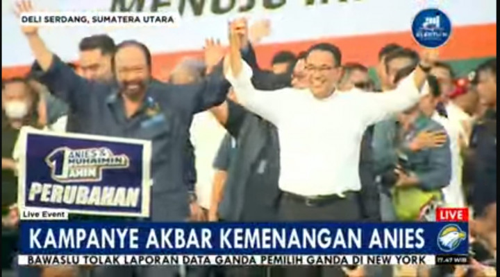 Lautan Manusia Padati Lokasi Kampanye Akbar, Anies: Tanda Sumut Inginkan Perubahan