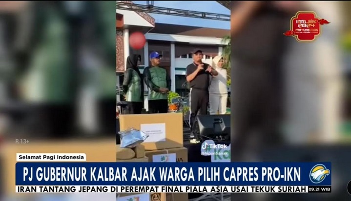 Pj Gubernur Kalbar Ajak Masyarakat Pilih Paslon Pro Pembangunan IKN, Warga Gaduh