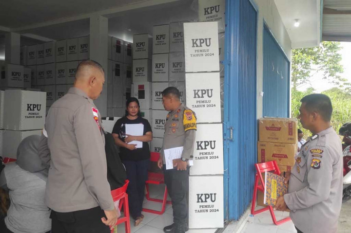 H-12 Pencoblosan, Polres Keerom Papua Intens Cek Logistik Pemilu