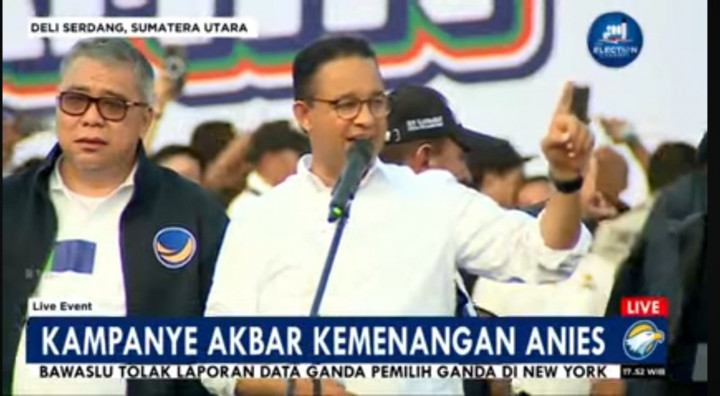 Hadir di Kampanye Akbar Partai NasDem, Anies: Kita Bawa Harapan Bukan Harap Bayaran
