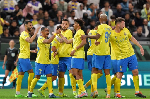 Selebrasi gol para pemain Al-Nassr. (AFP)