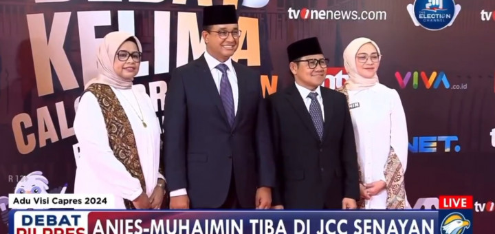 Kompak! Anies dan Imin Pakai Jas Berdasi Sama, Kedua Istri Kenakan Setelan Putih