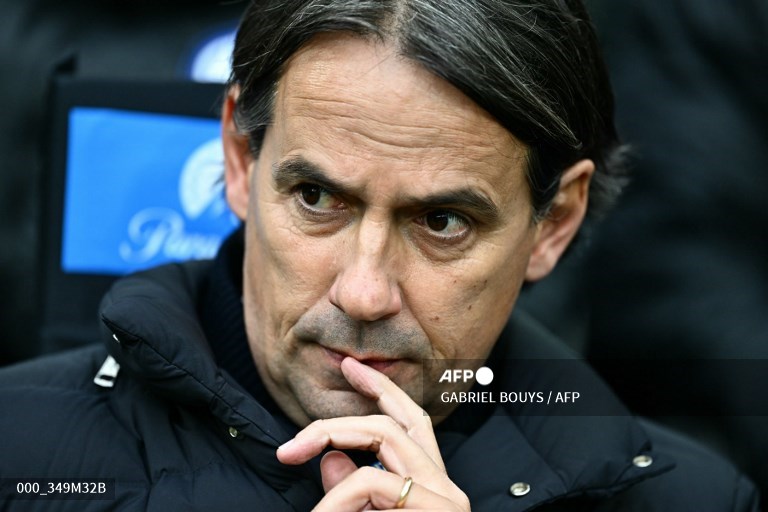 Pelatih Inter Milan, Simone Inzaghi (AFP/Gabriel Bouys)