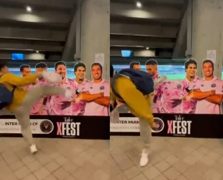 Kemarahan Fans Messi di Hong Kong, Tendang Cardboard Bintang Inter Miami Sampai Rusak