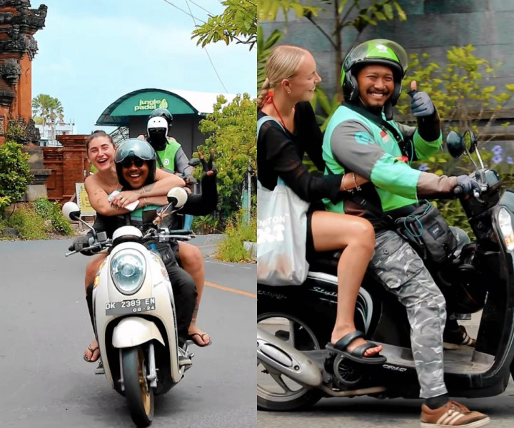 Viral Tren Peluk Ojol di Bali Sebagai Bentuk Apresiasi, Para Driver Full Senyum
