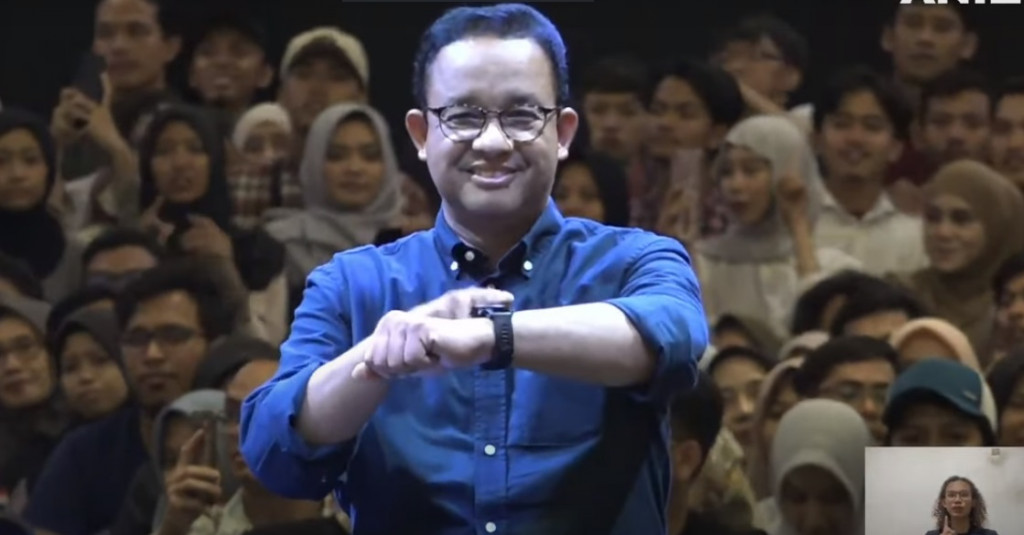 Anies Ajak Penonton Desak Anies Lakukan Bahasa Isyarat: Its Time For Change