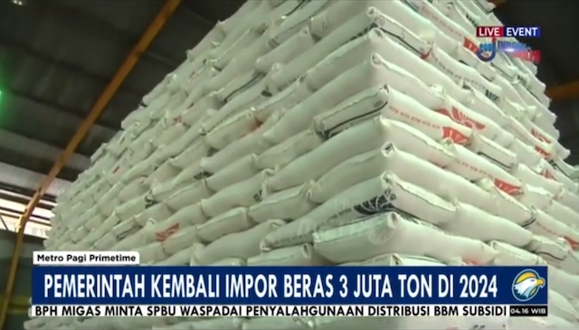 Pemerintah Impor 3 Juta Ton Beras Selama 2 Bulan, Untuk Siapa?