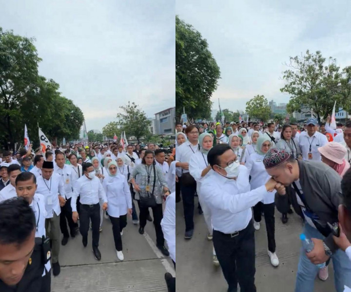 Cak Imin Jalan Kaki ke JIS Bareng Keluarga dan Pendukung AMIN: Selamat Datang Perubahan!