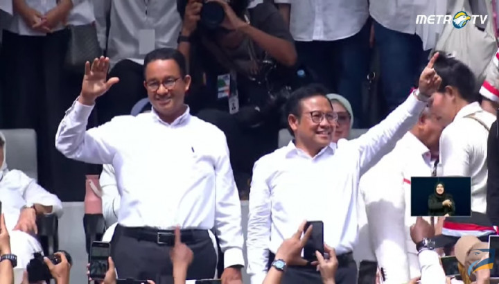 Stadion JIS Penuh, Cak Imin: Moga-moga Menang Satu Putaran