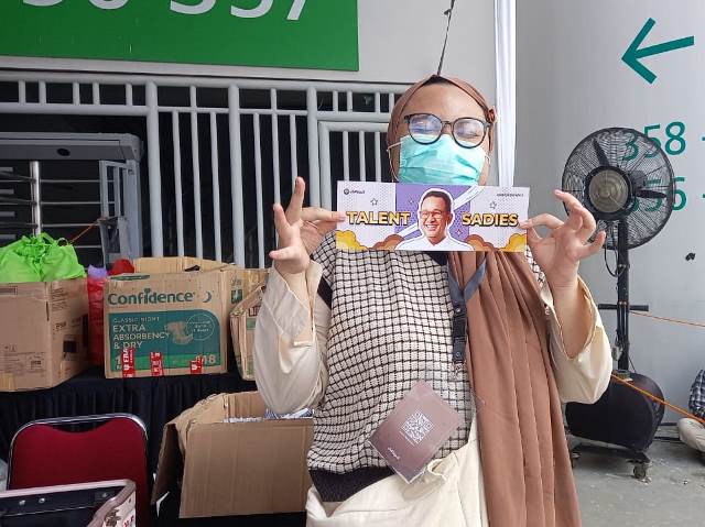 Olppaemi Project ikut dukung kemeriahan kampanye akbar Anies dengan pernak-pernik dan makanan. (Foto: Dok. Aulia Putriningtias)