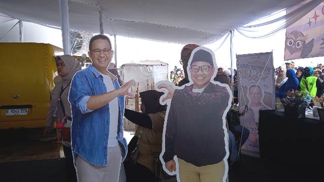 Olppaemi Project buat Hall of Fame sejarah Anies Baswedan di kampanye akbar pasangan calon 01. (Foto: Dok. Aulis Putriningtias)
