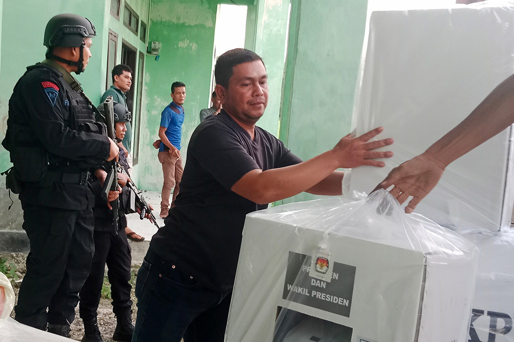 Pendistribusian Logistik Pemilu di Pidie Dijaga Ketat