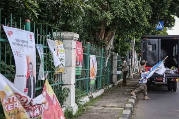 Hari Kedua Masa Tenang, Satpol PP DKI Tertibkan 309 Ribu Alat Peraga Kampanye
